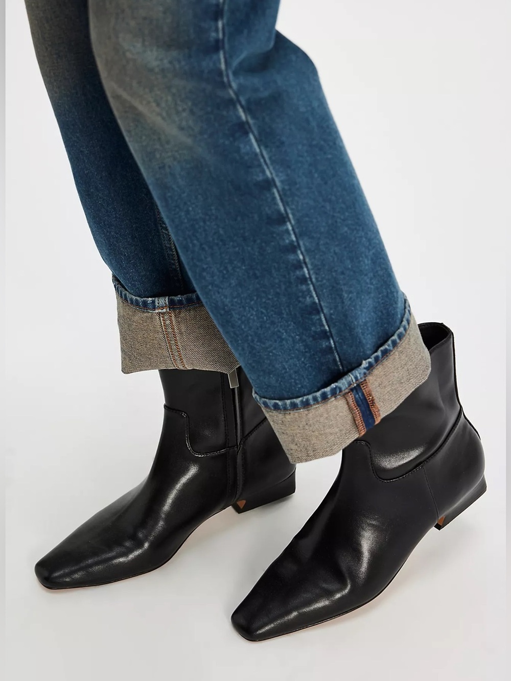FREE PEOPLE Easy Does It Vegan Black Snip Toe Ankle Boots- Size 7.5 & 8
